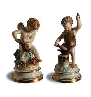 Meissen, Blacksmith and Fanning Flames, L108 and L114