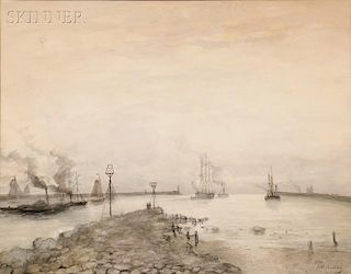 Hendrik Willem Mesdag (Dutch, 1831-1915)      The Harbor of Ijmuiden