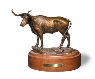 'Old Tex' Bronze Sculpture by Dave Hodges