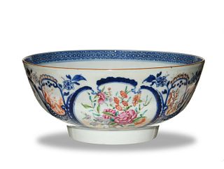 Blue-and-White Floral Bowl, 18th Century
