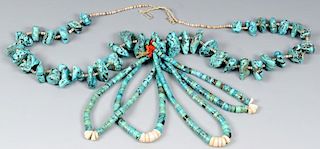 Pueblo Turquoise Jaclas Necklace
