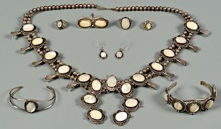 Group Of Navajo Mother of Pearl Jewelry, 8 items