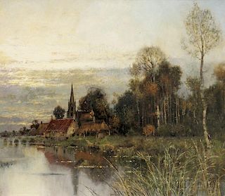 Karl Heffner (German, 1849-1925)      At the River