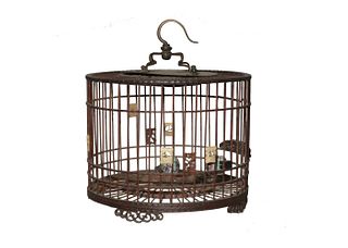 Chinese Bamboo Birdcage, Early 20th Century