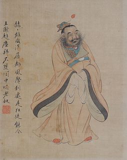 Chinese Painting, Old Man, 19th Century
