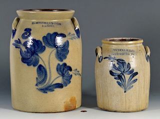 Cowden & Wilcox and Harrington Stoneware Jars