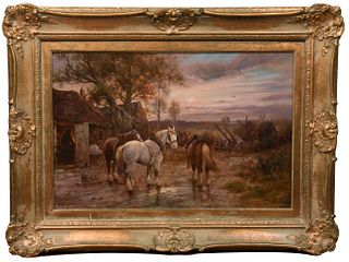 Edwin Hunt, Untitled "Painting of Horses"