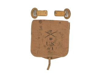 Cavalry Knapsack and Epaulettes, Indian Wars Period