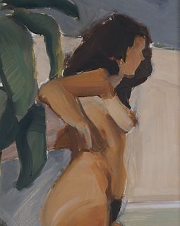 MATTHEW FEINMAN, Oil on Panel, Female Nude