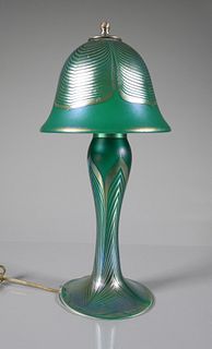 STEVEN CORREIA, Art Glass Pulled Feather Lamp