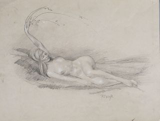 RAYMOND WHYTE, Nude Pencil on Paper
