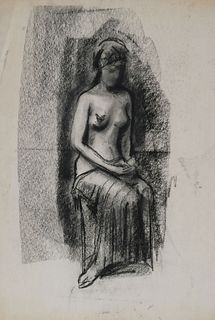 RAYMOND WHYTE, Nude, Charcoal