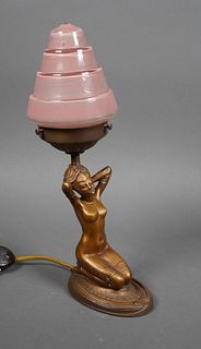 Art Deco Figural Nude Lamp