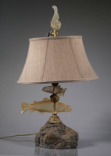 MacKenzie Childs Figural Fish Table Lamp