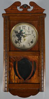 BUDWEISER Antique Oak Advertising Clock