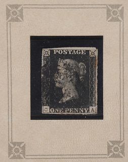 1840 Great Britain Penny Black Stamp