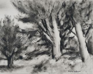 SIDNEY LAUFMAN, Ink on paper, Landscape