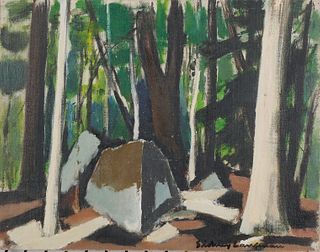 SIDNEY LAUFMAN, Oil on Mounted Canvas, Landscape