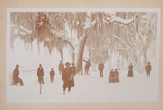 Snow in FLORIDA Cabinet Card Photograph