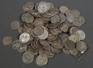 (147) Silver 90% US Quarters 25c