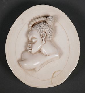 African Antique Ivory Nude Plaque