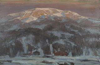 Jay Connaway, Oil on panel, Vermont Landscape