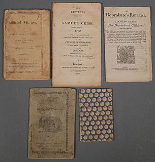 Five CHAPBOOKS, Samuel Wood, Early 1800s