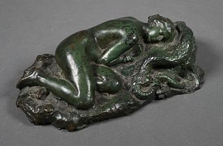 Bronze Nude with Snake, Unsigned