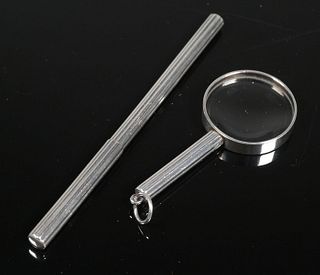 Sterling Tiffany & Co. Magnifying Glass & Pen