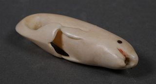 Inuit Carved Ivory Whale Miniature