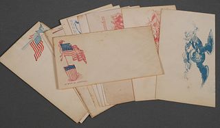 (14) 19C Patriotic Envelope Covers