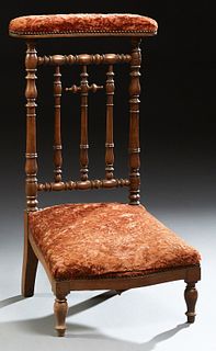 French Carved Beech Prie Dieu, 19th c