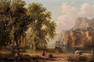 Russell Smith (American, 1812-1896)      Romantic Classical Landscape II