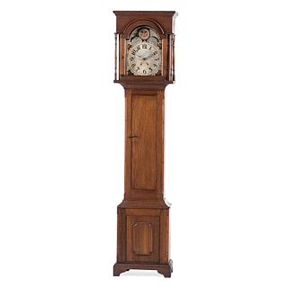 An English Oak Tall Case Clock