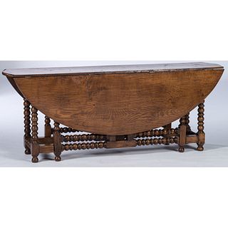 A William and Mary-style Gate-Leg Table in Oak