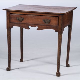 An English Queen Anne Oak Dressing Table