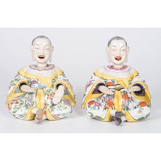  A Pair of Porcelain Chinese Nodders
