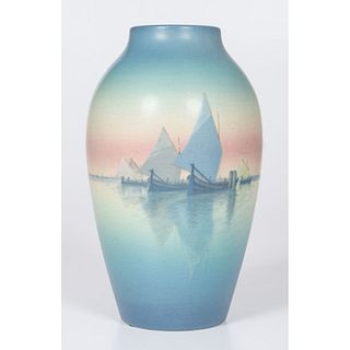 A Rookwood Pottery Vellum Glaze Vase, decorated by Carl Schmidt  