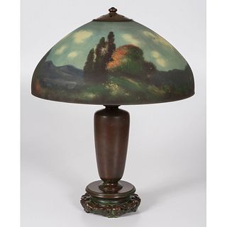 A Handel Reverse-Painted Table Lamp