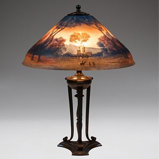 A Pairpoint Reverse-Painted Table Lamp