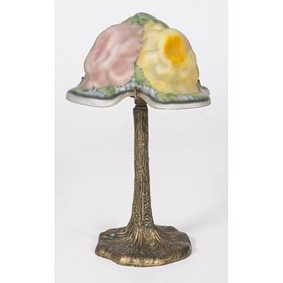 A Pairpoint Puffy Reverse Painted Lamp