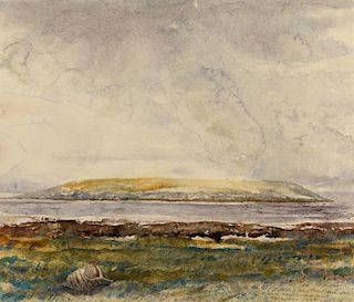 Carl Sublett Watercolor of Maine Islands