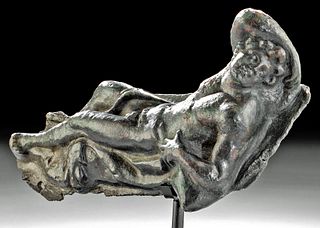 Roman Bronze Applique Reclining Bacchus ex-Royal Athena