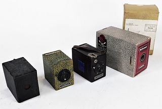 Lot 4 Collectible Box Cameras
