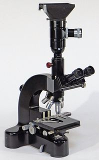E. Leitz Leica Ortholux Trinocular Microscope