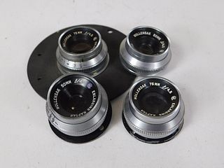 Lot of 4 Wollensak Enlarging Raptar Lenses