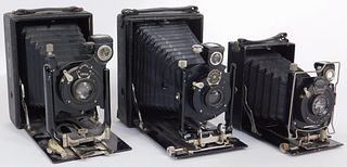 Lot of 3 German Folding Plate Cameras #1