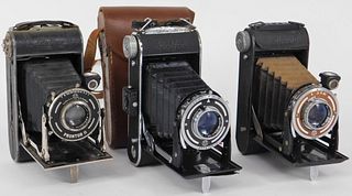 Lot of 3 Franka Folding Cameras