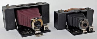 Lot of 2 Kodak Folding Brownie Box Cameras