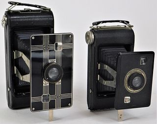 Lot of 2 Jiffy Kodak Folding Cameras #1